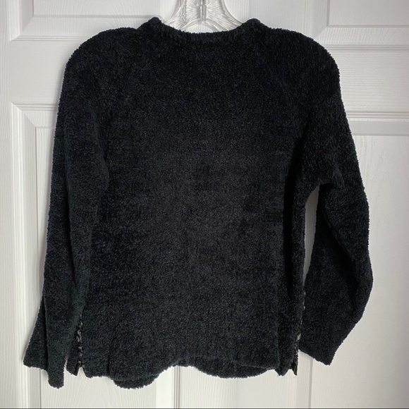 APRIL CORNELL BLACK CHENILLE SWEATER - Picture 7 of 9